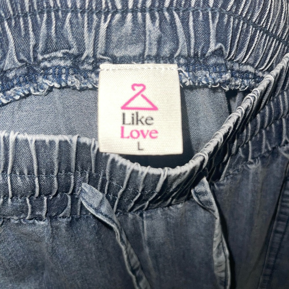 Gray Denim Ruffle Pants - Picture 5 of 5